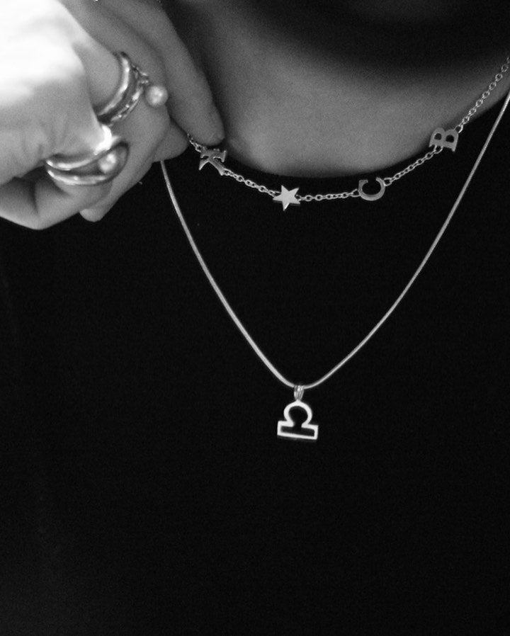 「LOVES」Station Necklace - Custom Initial